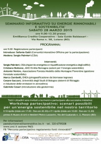 Seminario su rinnovabili, energia e sostenibilità