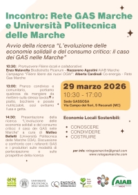 Rete GAS Marche: a Recanati si apre il percorso di ricerca sui GAS